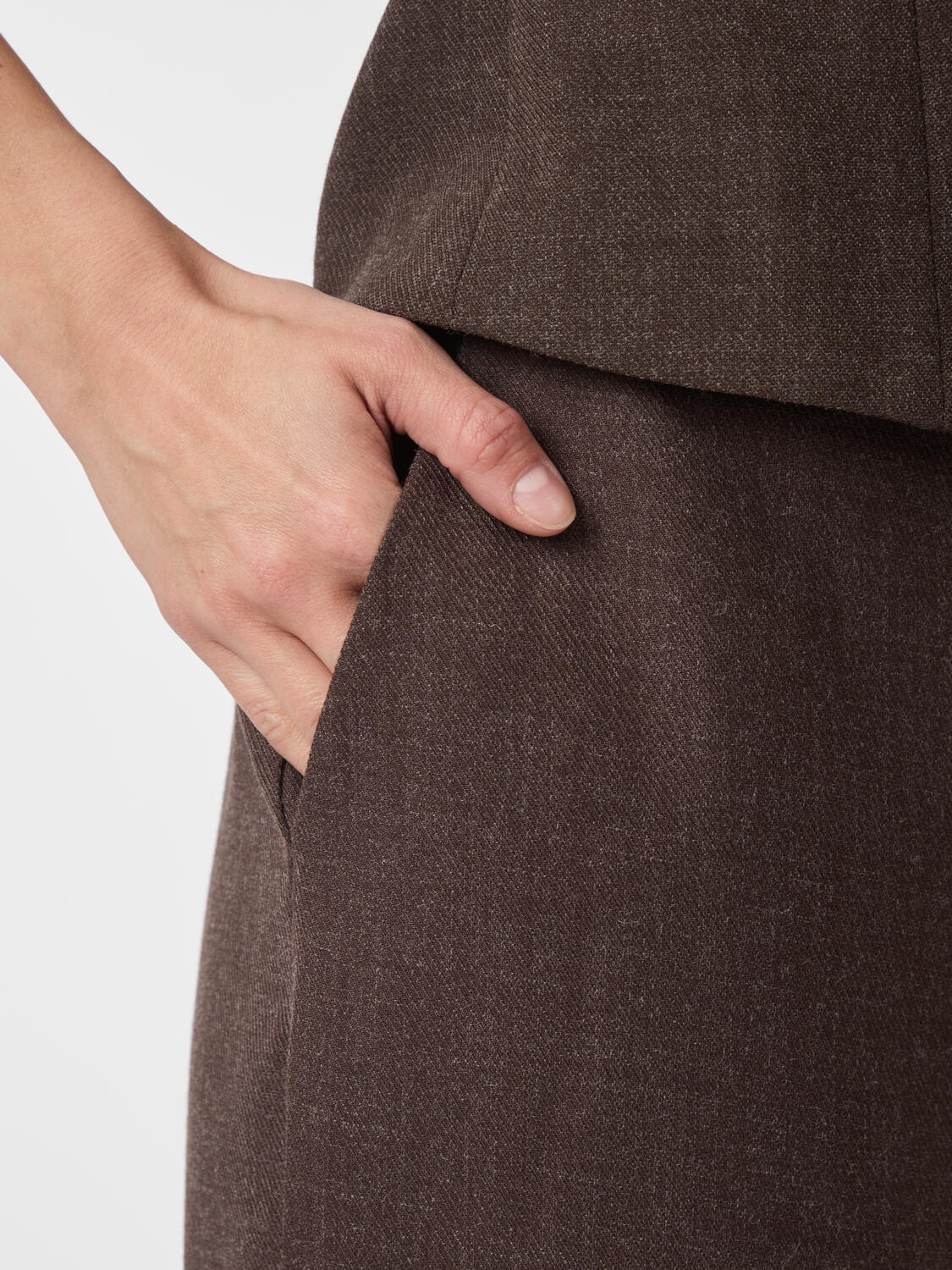 Emmett Melange habitbukser - Brown Melange